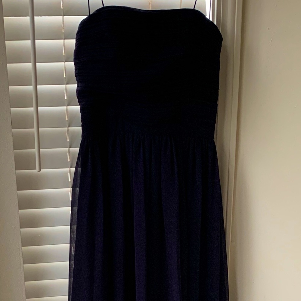 Strapless chiffon dress